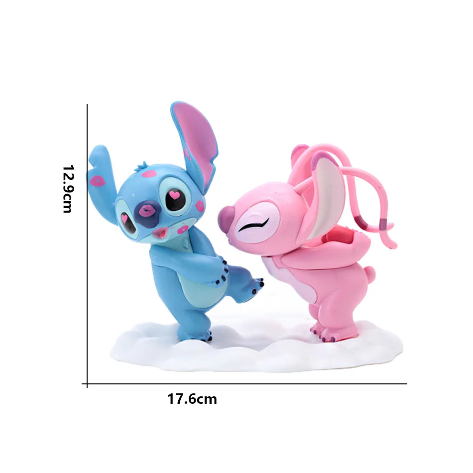Figurines Stitch & Angel™ – Version Kawaii Velours