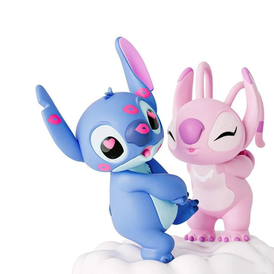 Figurines Stitch & Angel™ – Version Kawaii Velours
