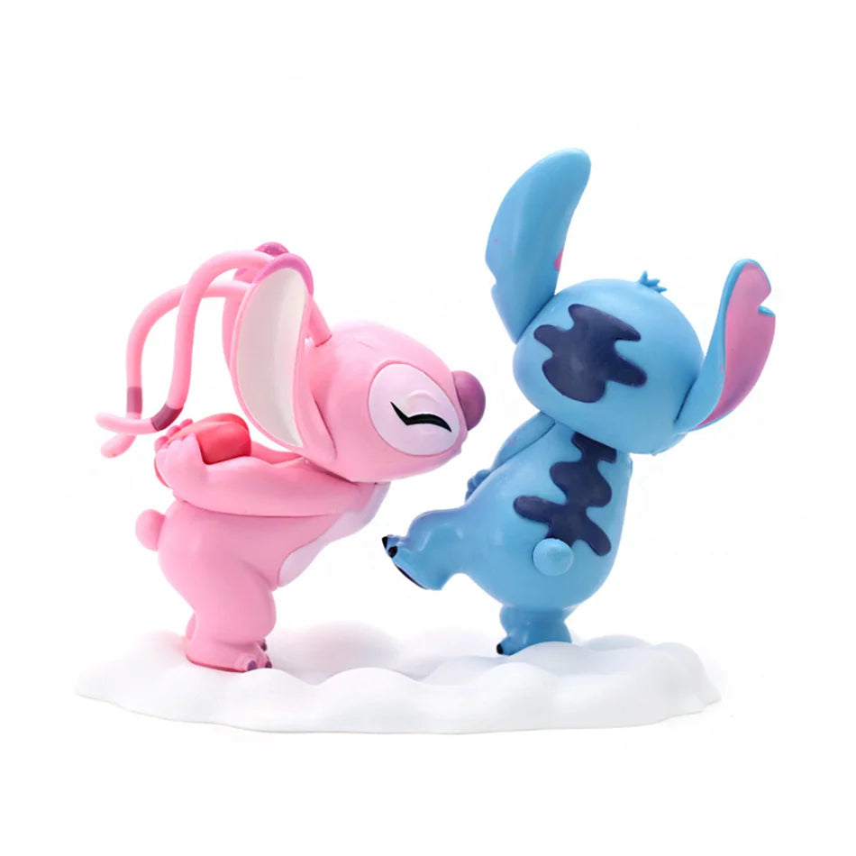 Figurines Stitch & Angel™ – Version Kawaii Velours